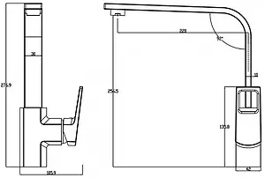 Смеситель для кухни Swedbe Kronos хром 2041, 2