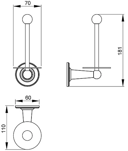 Держатель для запасных рулонов Timo Nelson бронза 160044/02 Держатель для запасных рулонов Timo Nelson бронза 160044/02