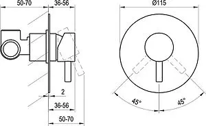 Смеситель для душа скрытого монтажа Ravak Espirit розовое золото X070359, 2