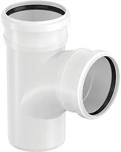 Тройник внутренний бесшумный D=110x110мм Угол 88,5° Uponor Decibel 1000224 Тройник внутренний бесшумный D=110x110мм Угол 88,5° Uponor Decibel 1000224, 1