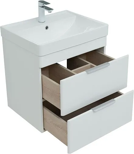 Тумба под умывальник Aquanet Ирис new 60 белый глянец 00310144