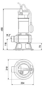 Насос дренажный Q=28м³/ч H=14м Grundfos UNILIFT AP50B.50.11.A1V 96468352 Насос дренажный Q=28м³/ч H=14м Grundfos UNILIFT AP50B.50.11.A1V 96468352, 3