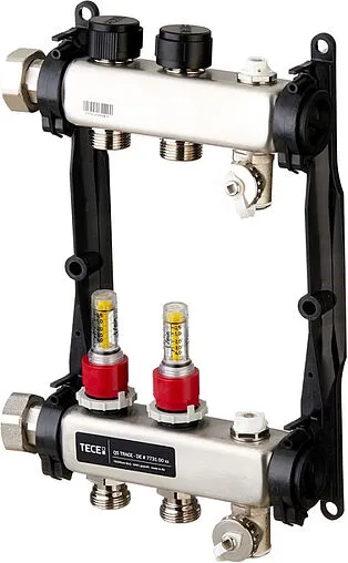 Группа коллекторная с расходомерами 2 отвода 1&quot;нг x ¾&quot;ек TECEfloor SLQ 77310002
