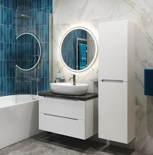 Тумба-умывальник подвесная BelBagno ETNA 100 Bianco Opaco ETNA-1000-2C-SO-BO-P+