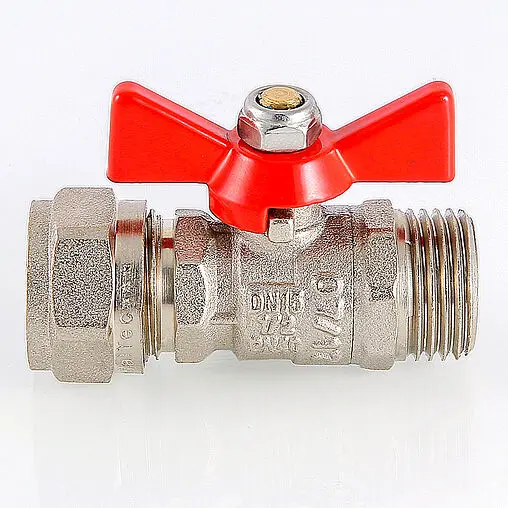 Кран шаровый с переходом на мп трубу 16мм x ½&quot;н Valtec VT.341.N.1604