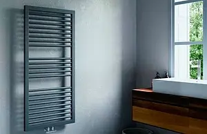 Полотенцесушитель водяной лесенка Lazzarini Asti 1228х500 антрацит матовый 384845, 2