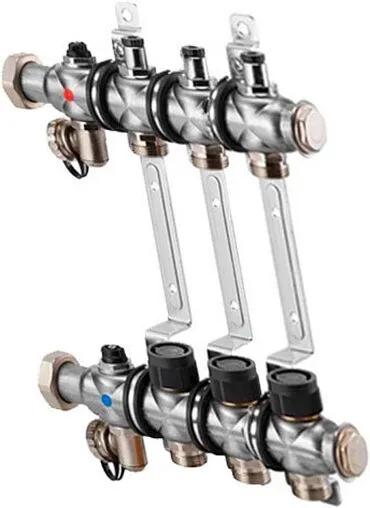 Группа коллекторная без расходомеров 3 отвода 1&quot;нг x ¾&quot;ек Oventrop Multidis SF 1404553