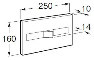 Клавиша смыва для унитаза Roca PL-2 890096001 хром глянцевый Клавиша смыва для унитаза Roca PL-2 890096001 хром глянцевый, 2