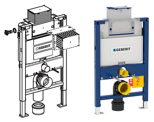 Инсталляция для подвесного унитаза Geberit Duofix Omega 12 111.003.00.1