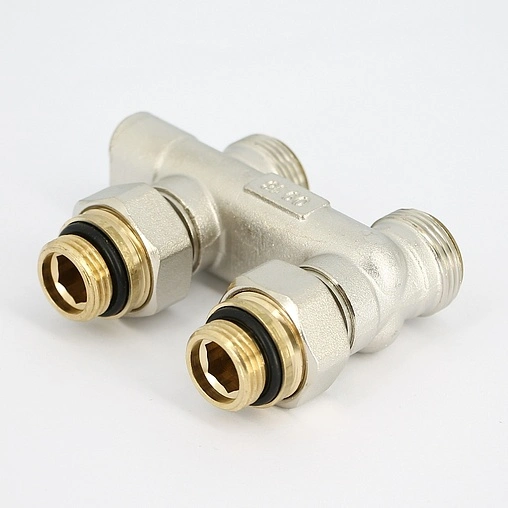 Узел нижнего подключения радиатора перекрестный прямой ¾&quot;ек x ¾&quot;нг (½&quot;н) Uni-Fitt 196N3011