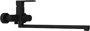 Смеситель для ванны с длинным изливом Cersanit Brasko Black чёрный матовый 64092, 3