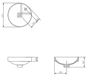 Раковина Cersanit Crea 38 белый P-UM-CRE38/1-ic Раковина Cersanit Crea 38 белый P-UM-CRE38/1-ic, 2