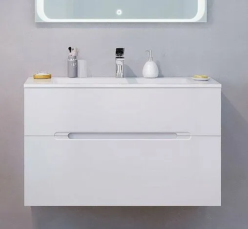 Тумба под умывальник подвесная Jorno Modul 100 белый Mоl.01.97/P/W Тумба под умывальник подвесная Jorno Modul 100 белый Mоl.01.97/P/W