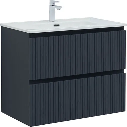 Тумба под умывальник подвесная Aquanet Джейн (Flat) 80 маренго 00335429