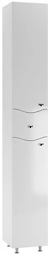 Шкаф-пенал напольный Айсберг Волна 30 L белый DA1005P
