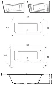 Ванна отдельностоящая из искусственного камня Riho Zamora 220x100 белый BS4700500000000 Ванна отдельностоящая из искусственного камня Riho Zamora 220x100 белый BS4700500000000, 2