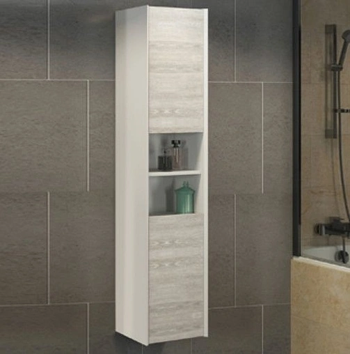 Шкаф-пенал напольный Comforty Женева 35 дуб белый/белый 00004137139CF