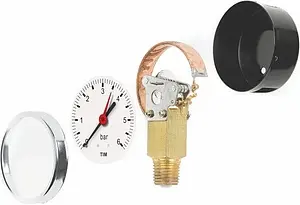 Термоманометр радиальный TIM 80мм 4 бар 120°С ½&quot; Y-80-4, 4