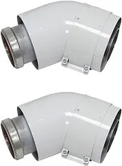 Колено для дымохода Ø 60/100мм ∠ 45° (Al) Vaillant 303809