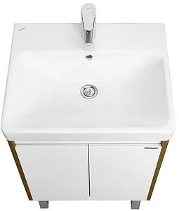 Тумба-умывальник Aquaton Сканди Doors 55 белый/дуб рустикальный 1A2788K0SDZ90, 4