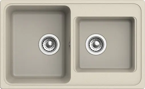 Мойка кухонная Ewigstein Elegant E-R80D тёмно-бежевый