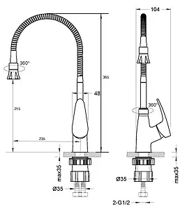 Смеситель для кухни Lemark Linara хром LM0413C, 2