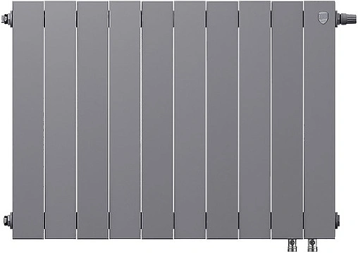 Радиатор биметаллический 10 секций нижнее правое подключение Royal Thermo PianoForte VD 500 Silver Satin RTPNSSVD50010
