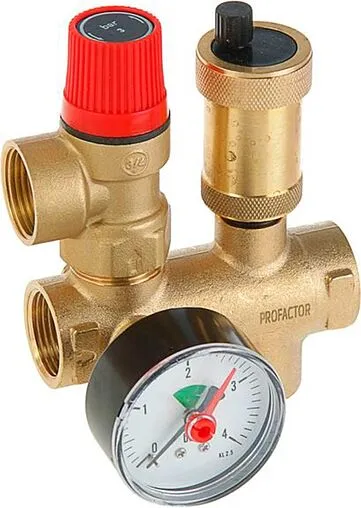 Группа безопасности расширительного бака до 50 кВт 1&quot; 3 бар TIM JH1026-3