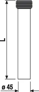 Патрубок к унитазу от бачка Sanit 58.993.00, 2