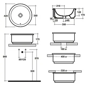 Раковина Olympia Tris 42 белый LIL4242001, 2