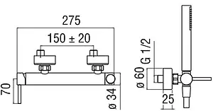 Смеситель для душа Nobili Acquerelli хром AQ93130/1CR Смеситель для душа Nobili Acquerelli хром AQ93130/1CR, 2