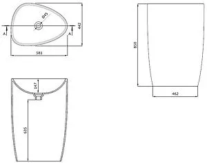 Раковина Allen Brau Infinity 56 белый 4.21016.20 Раковина Allen Brau Infinity 56 белый 4.21016.20, 2