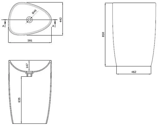 Раковина Allen Brau Infinity 56 белый 4.21016.20