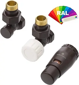 Комплект вентилей терморегулирующих угловых ½" в/н Schlosser Standard Mini инд.заказ по RAL 602200056 Ral Комплект вентилей терморегулирующих угловых ½" в/н Schlosser Standard Mini инд.заказ по RAL 602200056 Ral, 1