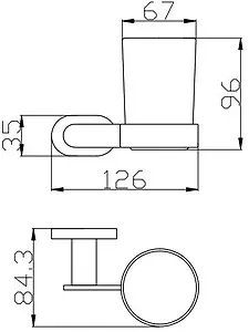 Стакан Rav Slezak Yukon хром/белый YUA0201CB, 2
