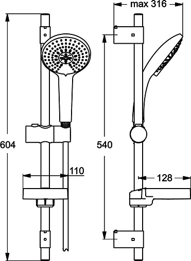 Душевая стойка Ideal Standard IdealRain хром B9425AA
