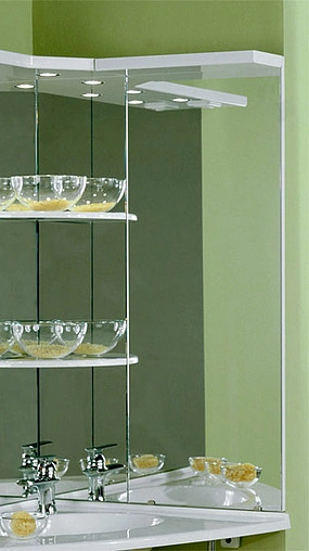 Зеркало дополнительное Aquaton Корнер белый 1A0048D2KR01R