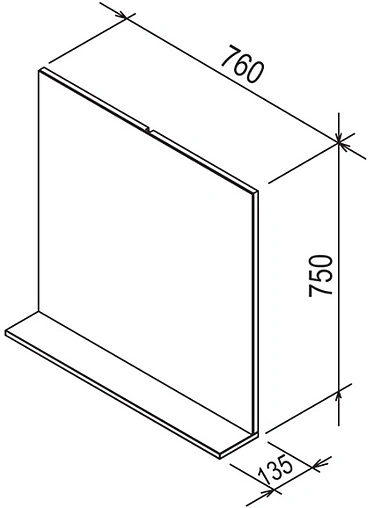 Зеркало Ravak Rosa II 76 береза X000001297