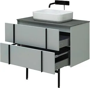 Тумба-умывальник подвесная Allen Brau Reality 90 папирус 1.32006.PWM+, 4