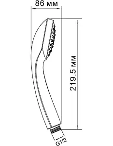 Лейка ручного душа Wasserkraft хром A001 Лейка ручного душа Wasserkraft хром A001, 3