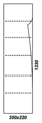 Шкаф-пенал подвесной Clarberg Papyrus 35 белый матовый PAP0535