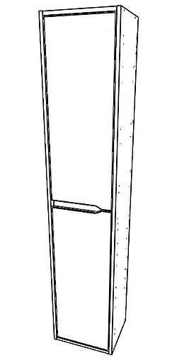 Шкаф-пенал подвесной Домино Karat 35 R cерый тауп DK3214P