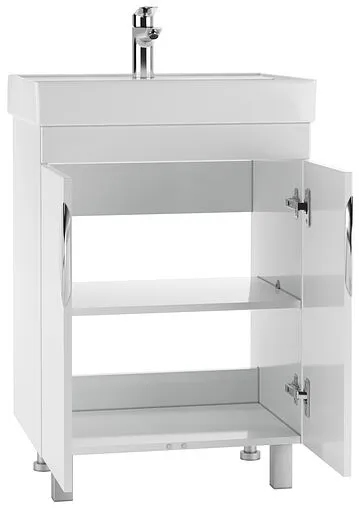 Тумба-умывальник напольный Айсберг Стандарт 60 белый DA2404T+4607152361674