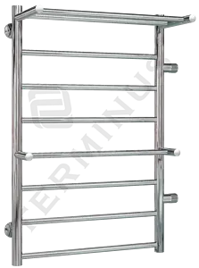 Полотенцесушитель водяной лесенка Terminus Анкона с полкой П8 500х801 б/п 500 полированная сталь 4620768888809, 2