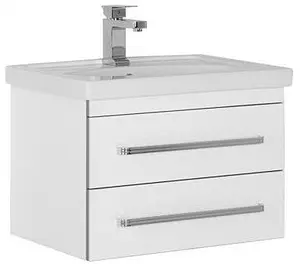 Тумба-умывальник подвесная Aquanet Сиена 60 белый 00186359+00185476 Тумба-умывальник подвесная Aquanet Сиена 60 белый 00186359+00185476, 1