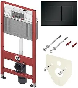 Инсталляция для подвесного унитаза Set 4 в 1 TECEbase kit 2.0 K440407 с кнопкой TECEnow черный матовый, 1