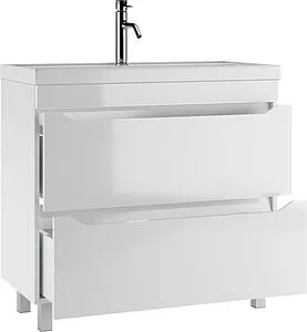 Тумба-умывальник напольный Айсберг Ева 90 белый DA5909T+4670142930013, 4