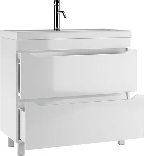 Тумба-умывальник напольный Айсберг Ева 90 белый DA5909T+4670142930013