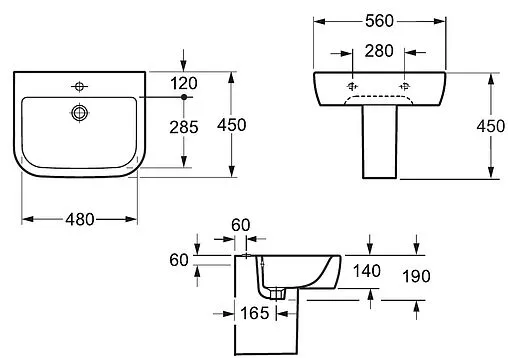 Раковина Allen Brau Infinity 56 белый 4.21007.20