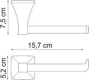 Держатель туалетной бумаги Wasserkraft Wern хром 2596, 3